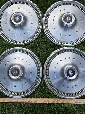 Set of Buick Motor Division stainless steel wheel covers for 1970-1972 Skylark